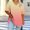 Orange, variant on Women's Plus Size Short Sleeve Tops Under $10 Oversized-neck Short Sleeved Solid Summer Base Shirt Sports T-shirt