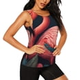 thumbnail image 2 of Fotbe Colorful Floral Flamingo Blusas Sin Mangas para Mujer – Estilo Casual, Corte Suelto, Slim-Fit, Cuello Redondo Deportivo, Tops de Verano para Gimnasio y Yoga-X-Large, 2 of 7