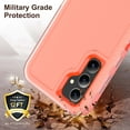 thumbnail image 6 of Allytech Rugged Case Compatible with Samsung Galaxy S23 FE with Hidden Kickstand, [Military Grade Drop Protection] Soft TPU Hard PC Bumper Non-Slip Shockproof Full Protective Case, Orange+Clear, 6 of 8