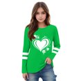thumbnail image 4 of SGFCWSX Girls Long Sleeve T-Shirt, Kids Graphic Crew Neck Casual Top Green Size 11-12 Years, 4 of 5