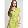 thumbnail image 4 of Vestido camisero de lino Roman Fashion /Juvenil, 2107 (Pistache) verde claro M, 4 of 5
