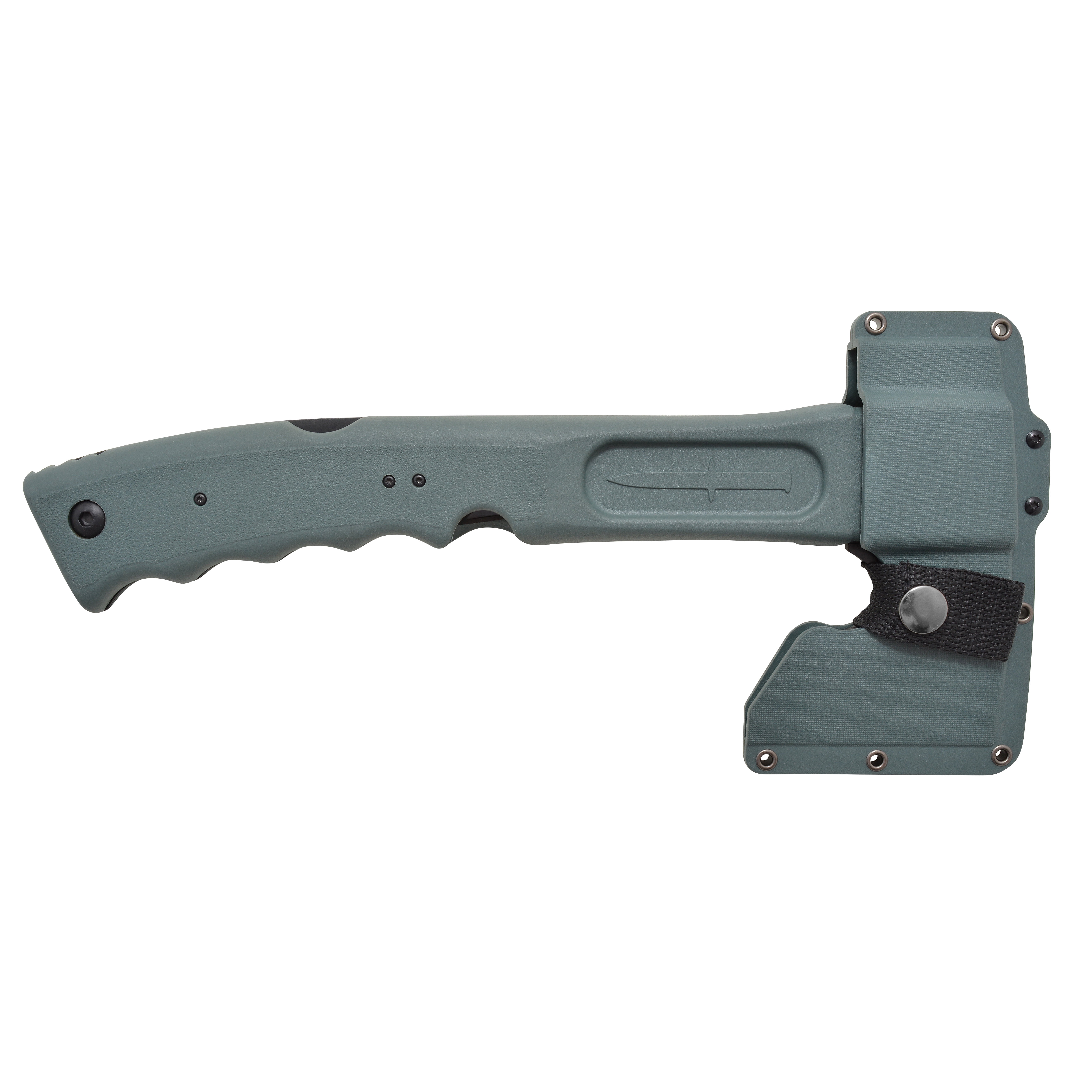 Camillus Camtrax 3-in-1 Hatchet 7" Lock Back Saw and Hammer, 2.75" Blade with Sheath, Gray