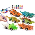 thumbnail image 1 of DEBGFS Dinosaur Toys, DIY Dinosaurs Painting Kits and Pull Back Cars Toys for Boys Toddlers Girls, Arts and Crafts for Kids Ages 6-8, Ideal Christmas Birthday Gifts for Kids 3 4 5 6 7 8 9 10 11 12, 1 of 7