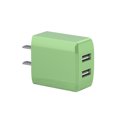 thumbnail image 3 of Worallymy Puertos USB duales Cargador de pared Viaje Teléfono rápido Cargador de tableta Adaptador de carga USB DC 5V 2A Enchufe de EE. UU. Verde Worallymy JD735815528, 3 of 7