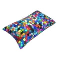 thumbnail image 3 of Kll Colorful Tie Dye Stained Glass 2 Pillow Covers Envelope Closure,Super Soft And Cozy Fuzzy Fleece Pillow Case Cover 14"X20", 3 of 9