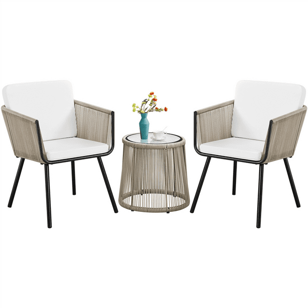 Yaheetech 3 Piece Outdoor Metal Frame Wicker Bistro Set Tan Com - Mainstays Brayhills Bistro Patio Furniture Set Yaheetech 3 Piece Outdoor Metal Frame Wicker Bistro Set Tan Com - Mainstays Brayhills Bistro Patio Furniture Set