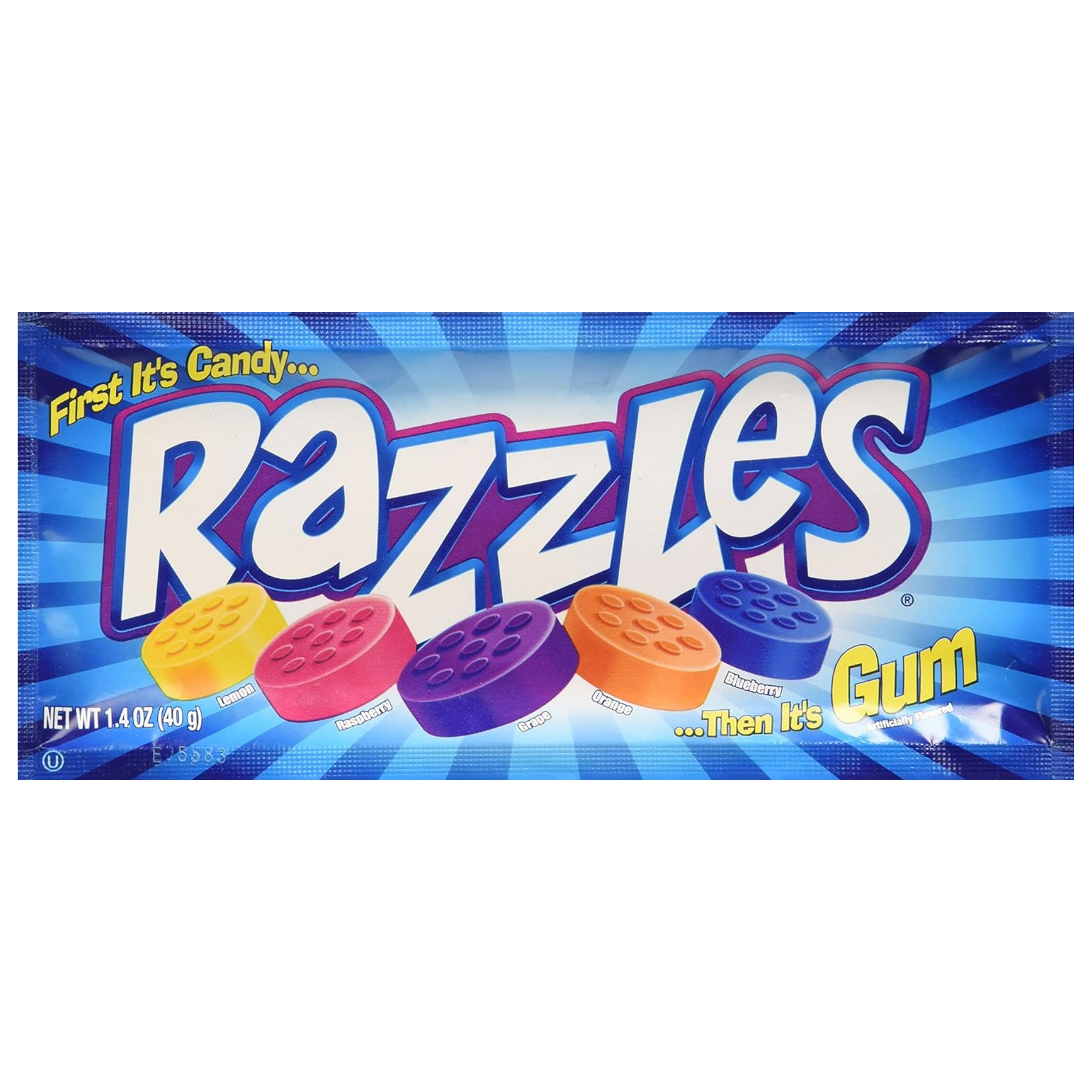 Razzles ORIGINAL Flavor Candy Gum 1.4 Ounce (Pack of 24)