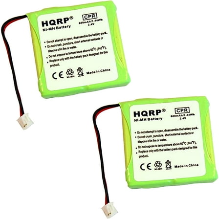 HQRP Phone Battery 2-Pack for CP77, 5M702BMX, GP0735, GP0747, GP0748, GP0827, GP0845 Replacement fits BT Verve 410, BT Verve 450, Vtech VT1100, VT2020 Cordless Telephone