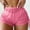 Pink, variant on Clearance Clothes Under $5,Luxalzxs Shorts for Women Sexy Elastic Waist Sheer Mesh Pleated Side Tie Swimsuit Bottoms Fashion Solid Color See through Summer Beach Swim Shorts
