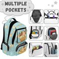 thumbnail image 5 of Pzuqiu Ice Cream Capybara 4-Piece Girls Backpack Set - 17 Inch Large Capacity Schoolbag with Insulated Lunch Box Pencil Case Water Bottle Holder Bookbag for Girls 10-12 Elementary Middle School, 5 of 7