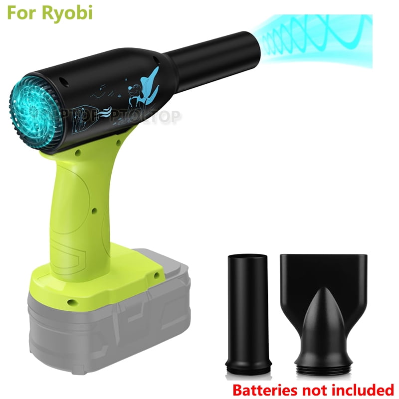 Upgrade 400W Higher speed Mini Jet Blower Turbo Fan for Ryobi One+ 18V Battery, 3-Speed Portable Violent Wireless Fan, for Computer Key Board Cleaning,Car Drying,Camping,Outdoors(No Battery)