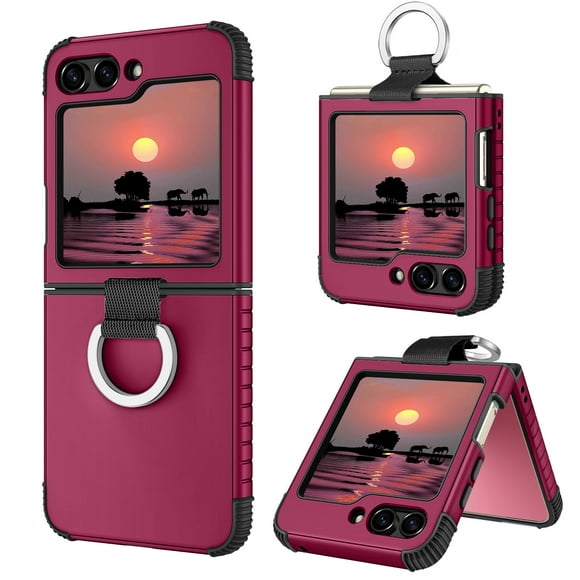 Funda BENTOBEN para Samsung Galaxy Z Flip 6, 6.7 pulgadas, anillo a prueba de golpes