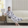 thumbnail image 2 of JERFIT Ultra Soft Grey Faux Fur Throw Blanket, Plush Reversible Mink Fleece Bed Couch Cover, Cozy Decorative Oversized Throws for All Seasons, 2 of 4