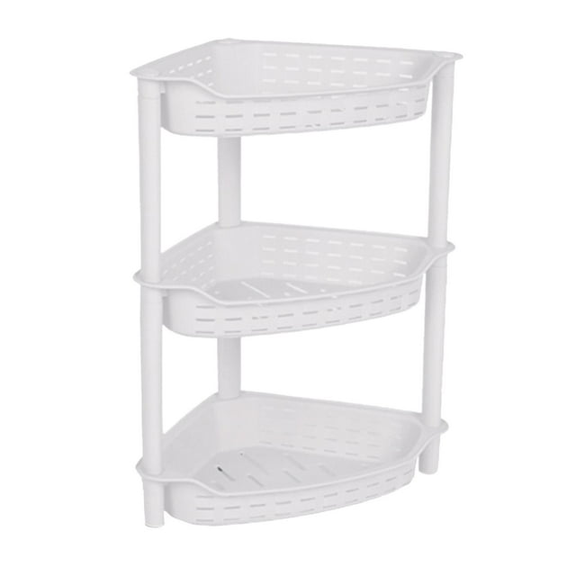 Ruiboury Bathroom Storage Rack Free Standing 3 Layer for Office Kitchen white small