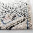 thumbnail image 3 of SAFAVIEH Casablanca Jake Geometric Moroccan Wool Shag Area Rug, Black/Ivory, 5' x 8', 3 of 9