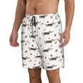 thumbnail image 2 of Naloa Dachshund Dog Men's Beach Shorts, Surfing shorts, Swim trunks, Quick Dry Swim Trunks for Surfing Beach Fun - XX-Large, 2 of 9