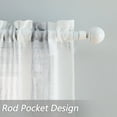 thumbnail image 5 of LingStar Curtain Sheer Valance Kitchen Curtain Rod Pocket Faux Linen Textured Window Valances,27"x45"x2,light grey, 5 of 6