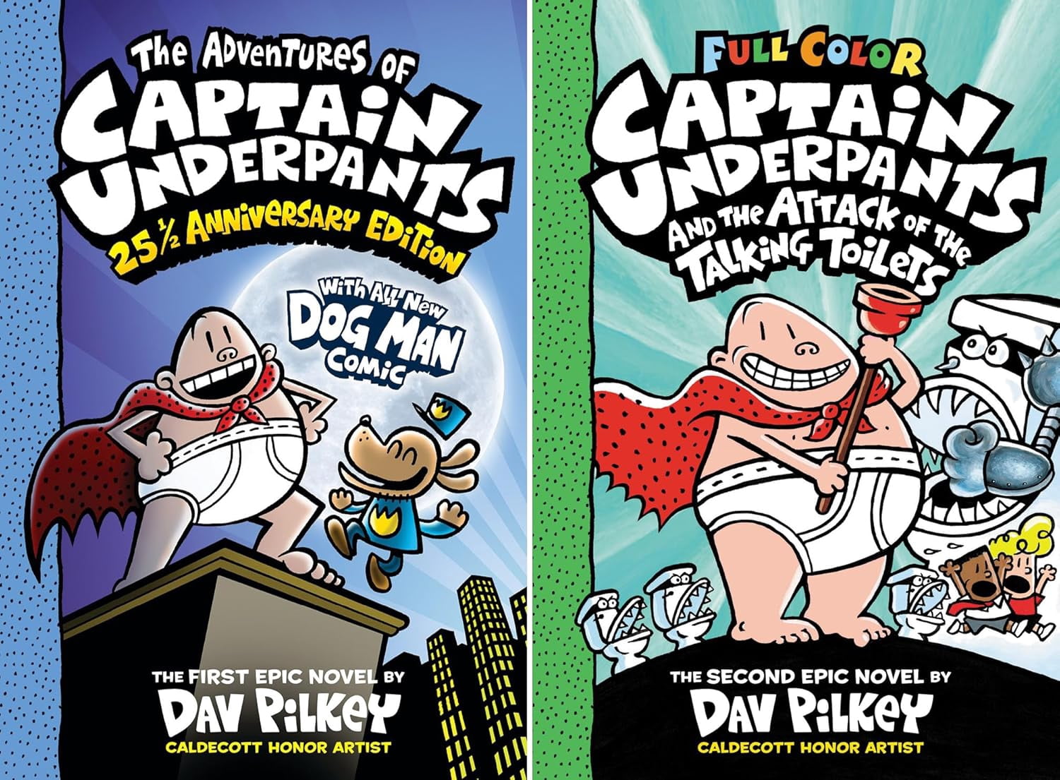 Captain Underpants 13 Books Set (Full Color Edition) – Complete Children’s Comedy Adventure Series Collection