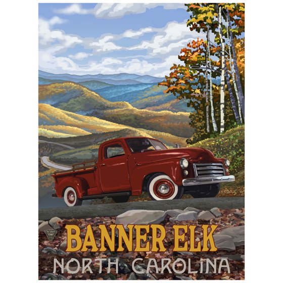 Banner Elk North Carolina Travel Art Print Poster By Paul A