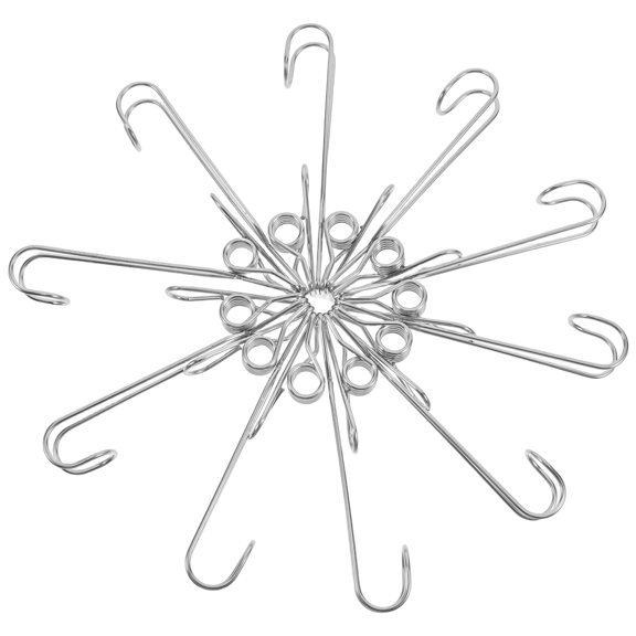 Raindrops 10pcs Stainless Steel Clothespins With Hook For Hanging Clothes Heavy Duty Clips For Outdoor Use Laundry Peg Clips Modern Clothes Drying Clips For Home Travel