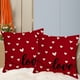thumbnail image 1 of Valentine's Day Pillow Covers 18x18 Inch Set Of White Hearts Decor Pillow Covers Valentine's Day Cushion Case Decoration For Sofa Couch Gift Red, 1 of 7