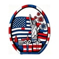 thumbnail image 2 of Miwamany Patriotic Layered Wooden Decor Statue, Independence USA Flag Fireworks Tabletop Ornament, 4th of July Shelf Home Decoration for Living Room Mantel, 2 of 8