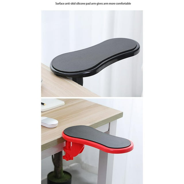 Langgg Arm Rest Support for Computer Desk Ergonomic Adjustable Desk Armrest Extender for Home and Office red