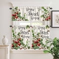 thumbnail image 2 of 3 Piece Kitchen Curtains and Valances Set Strawberry Cafe Curtains 36 Inch Length Summer Fruits Spring Floral Botanical Valance & Tier Curtain for Living Room Bedroom Small Window 54"x18"+27"x36"*2, 2 of 6