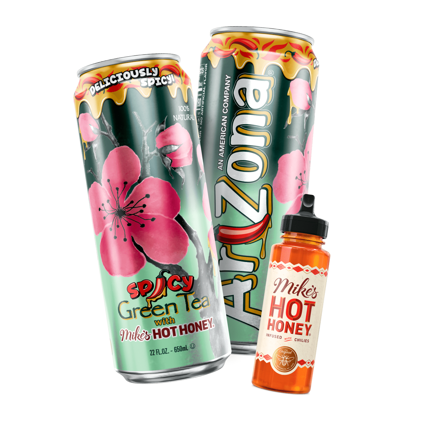 Arizona Spicy Green Tea, 22 fl oz Cans, 12 Pack