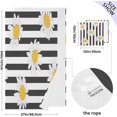 thumbnail image 2 of Coolnut Beautiful Striped Daisy Bath Towels with 1 Washcloth, 27"x54" + 12"x12"100% Cotton Bathroom Towels Set, Ultra Absorbent and Super Soft Bath Towel for Hotel, Home, 2 of 6