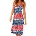 thumbnail image 4 of SMihono Robe Maxi Bohème d'Été pour Femmes Grande Taille Mode pour Femmes à Col Rond Sans Manches Robe Chandail Imprimée Robe de Plage Évasée, 4 of 6