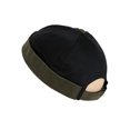 thumbnail image 3 of SnugZero - Brimless Adjustable Docker Hat Beanie | Retro Cotton No Visor Cap Men and Women, Black & Olive Green, 3 of 3