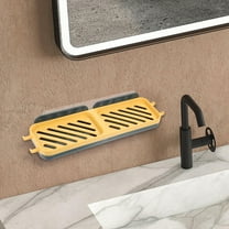 DEEPCRAFF Wall-Mounted Soap Dishes Adhesive Shower Soap Dish Compact Design Polypropylene 1Pack