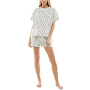 Roudelain Soft Terry Cloth T-Shirt Shorts Set Daisy Army Tradewinds Heather S