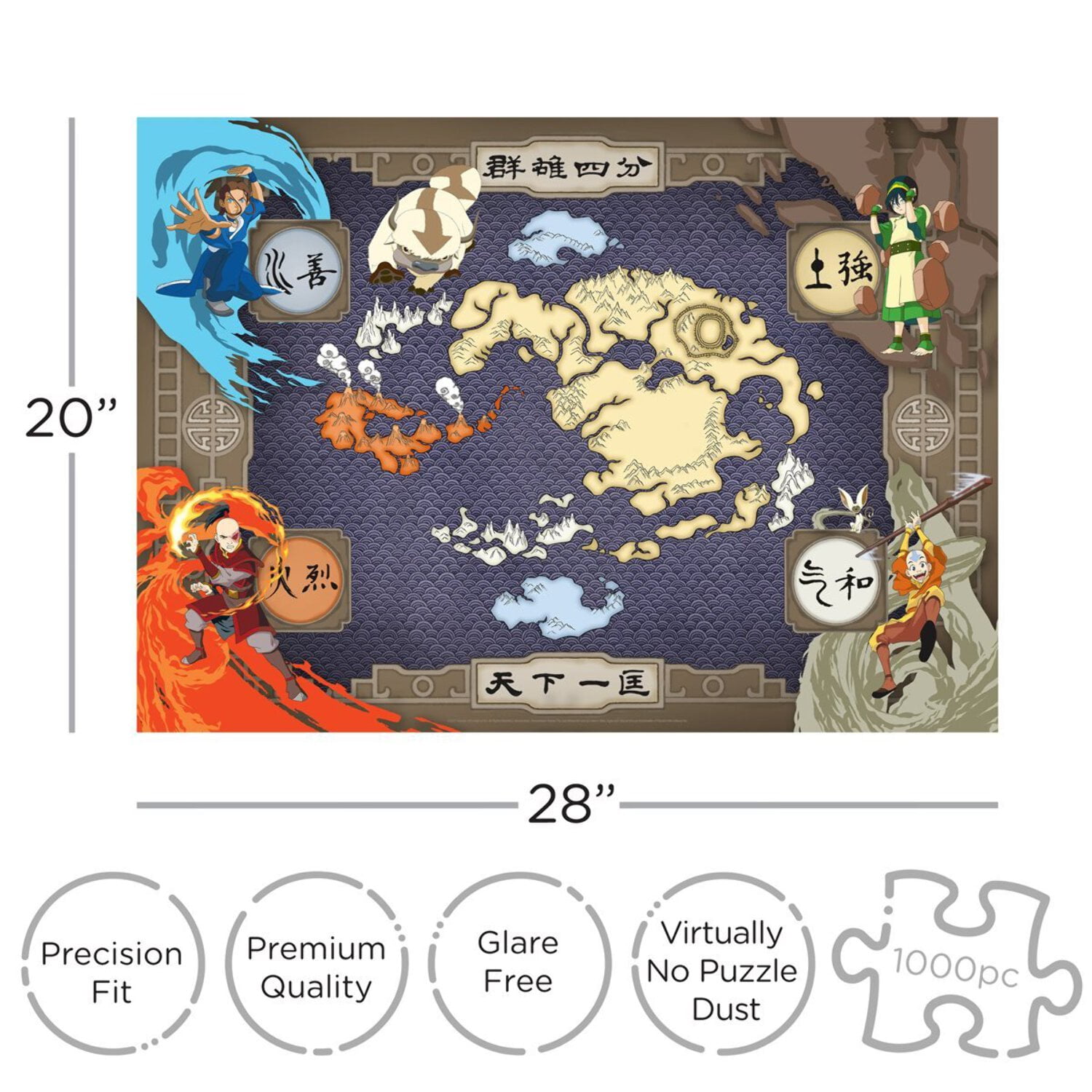 Avatar The Last Airbender Map 1000 Piece Jigsaw Puzzle