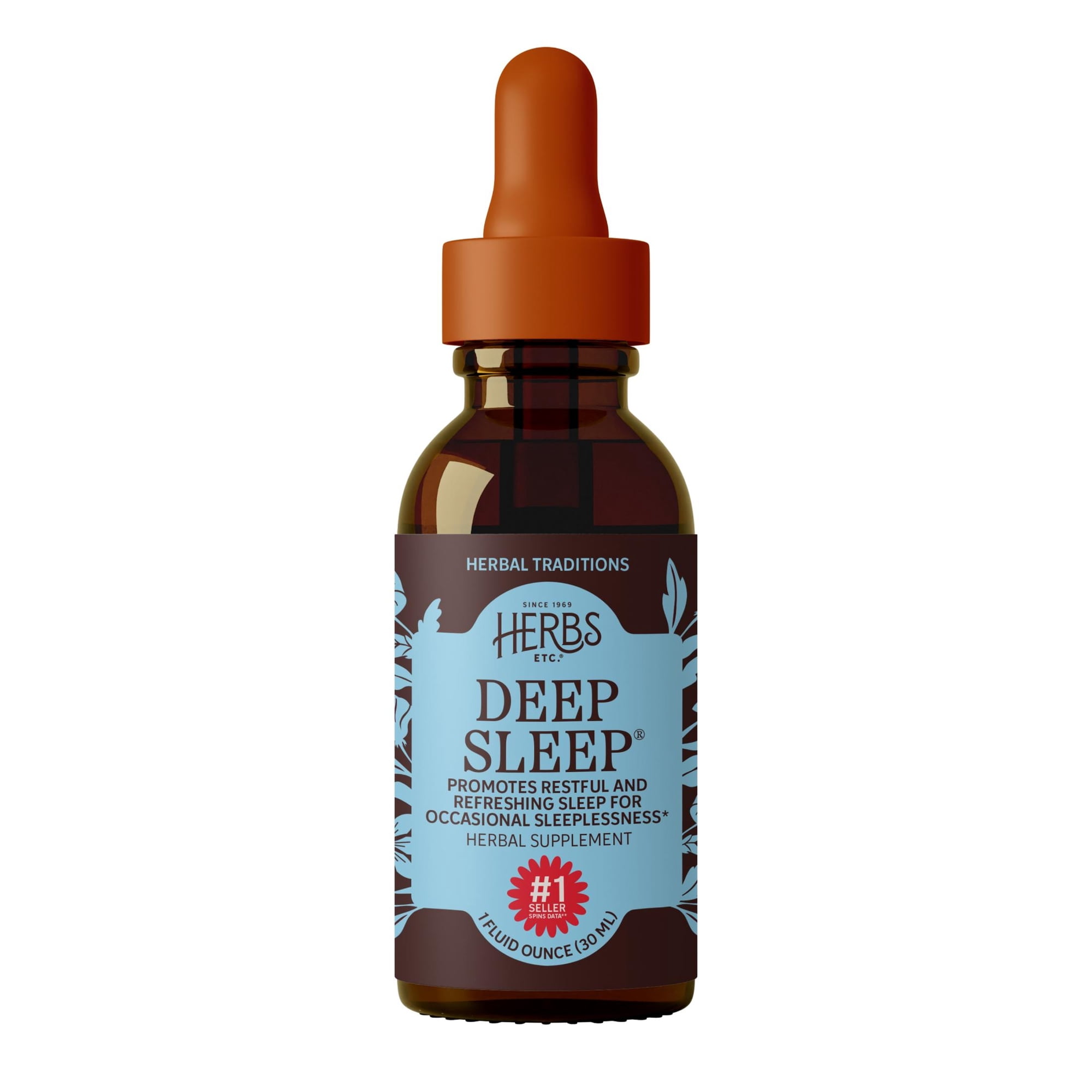 Herbs, Etc. Deep Sleep Classic Liquid Extract, Melatonin-Free, 1 fl oz (40 Servings)
