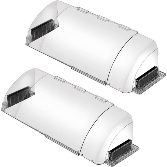 ABPETE Air Vent Deflector,2-Pack Redirect Airflow Powerful Magnetic Vent Air & Heat Deflector for Ceiling, Floor and Wall,Sidewall - Adjustable from 8.5" to 15"
