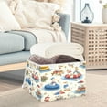 thumbnail image 5 of Large Collapsible Storage Box Flip Lid Fabric Decorative Organizer Container Basket with Handles 16.5×12.6×11.8in Duck Amusement Park, 5 of 7