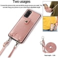 thumbnail image 5 of PU Leather Wallet Case for Samsung Galaxy S20 Necklace Crossbody Lanyard Case Cover with Card Holder Adjustable Detachable Anti-Lost Neck Strap Case for Samsung Galaxy S20,6.2",Pink, 5 of 14