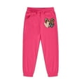 thumbnail image 5 of Girls Valentine's Day Hoodie Set Leopard Print Heart Hoodie With Pockets Pants Set Hot Pink 3 Y-4 Y, 5 of 6