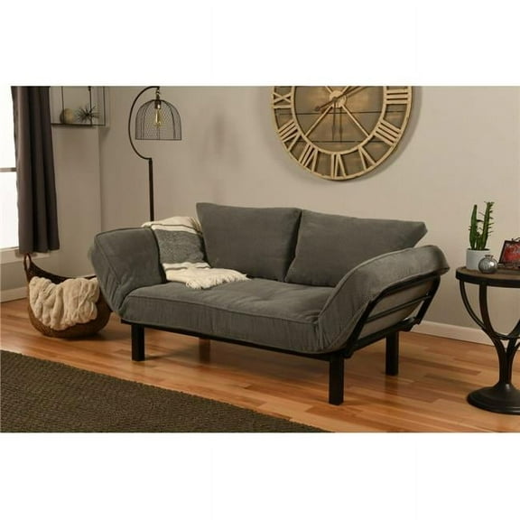 Kodiak KFSPBKMTHUN2MSET2 Spacely Black Lounger Frame with Marmont Thunder Mattress