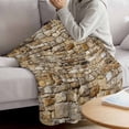 thumbnail image 3 of Brown Beige Stones Blanket Soft Cozy Warm Throw Blanket for Couch, Plush Fuzzy Flannel Fleece Blankets for Sofa, Farmhouse Stones Modern Art Bed Blankets Lightweight Gifts for Women, 50"x60", 3 of 9
