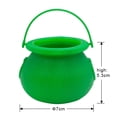 thumbnail image 2 of St. Patrick's Day Green Cauldron Bucket Tabletop Ornament, Plastic Coin & Storage Treat Holder for Irish Holiday Decor & Parties, 2 of 6