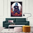 thumbnail image 2 of 5D Diamond Art Painting Kits Halloween, DIY Paint with Diamond Art Animal Pumpkin Round Full Drill Crystal Diamond Embroidery Paintings Arts Craft for Home Office Wall Decor, 2 of 7