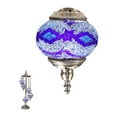thumbnail image 4 of SILVERFEVER 5 Globes Turkish Mosaic Floor Lamp Tiffany Moroccan Art Home Decor Lantern Tall Lamps for Living Room Office Bedroom Blue Wave, 4 of 7