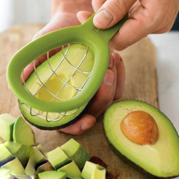Huayishang Veggie Chopper Avocado Cutter Fruit Pulp Separator Avocado Avocado Tools, Kitchen Essentials Clearance Sale Green