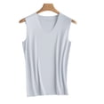 thumbnail image 5 of Ankishi Sleeveless Undershirts for Men Traceless Summer Ice Silk Tank Tops V Neck Breathable Sleeveless Tops for Fitness, 5 of 8