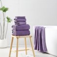 thumbnail image 5 of Beartech 8 Piece Microfiber Bath Towel Set Extra Large Soft Plush Less Lint Bathroom Highly Absorbent Quick Dry Towels-Dark Purple, 5 of 6