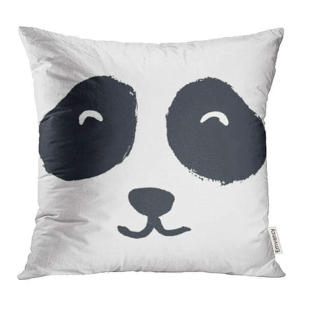 ARHOME Black Face Cute Panda White Animal Sketch Watercolor Abstract Bear Paint Pillowcase Cushion Cases 20x20 inch