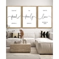 thumbnail image 3 of SHENIFY Large 24x36in3pcs Natural Framed Bless The Food Before Us Sign Kitchen Wall Decor for Dining Room Farmhouse Wall Art Hanging Decoration, 3 of 5